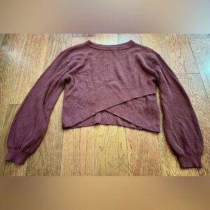 Lululemon Reversible Crossover Sweater Pinkish Red Color